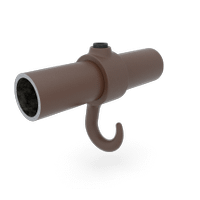 Buiskoppeling Kapstokhaak - vintage bruin-B / 26,9 mm